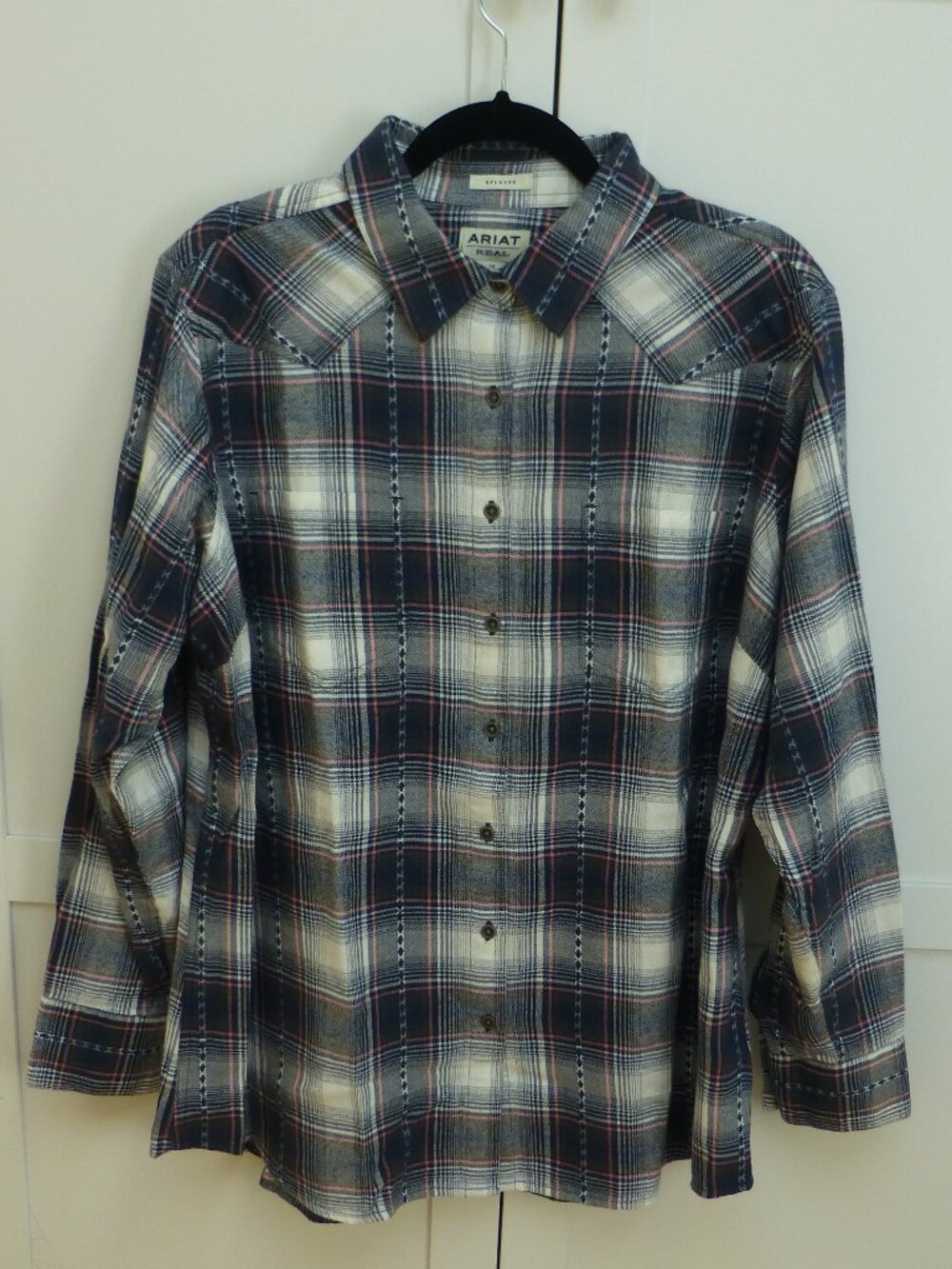 Ariat Woman's Real Billie Jean Flannel Long sleeve shirt size 1X Banyan Bark